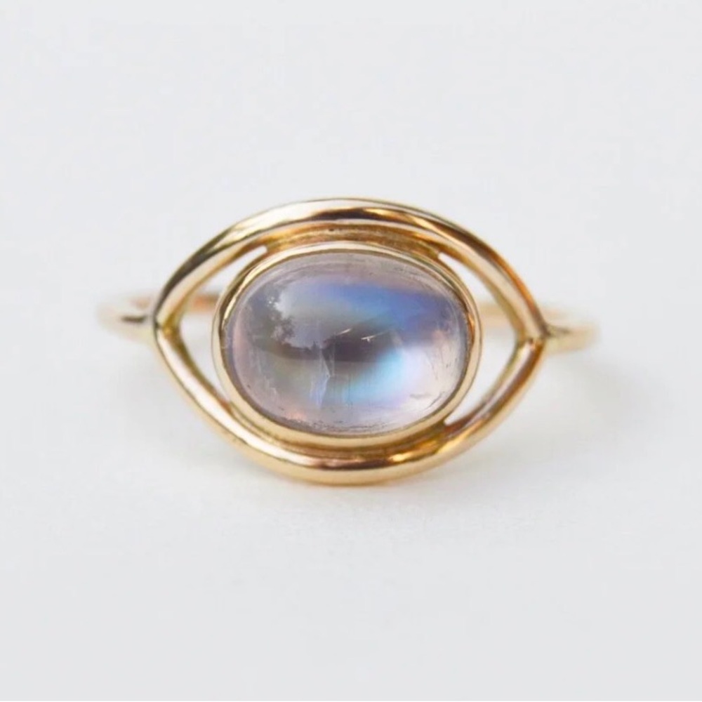 Halcyon Jewelry Vision Moonstone 14k Gold Ring